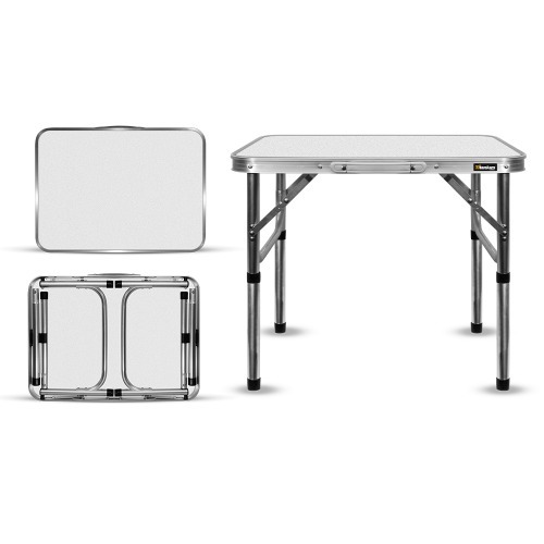 Mesa de alum�nio dobr�vel com tamp�o de mdf 60 x 45 x 26/56 cm - 07728