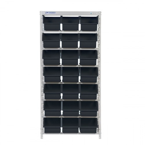 Estante metlica com 21 gavetas n 7 preta - EM21/7P