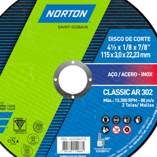 Kit 25 Discos de corte para ao 4.1/2 x 1/8 x 7/8