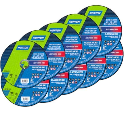 Kit 25 Discos de corte para ao 4.1/2 x 1/8 x 7/8