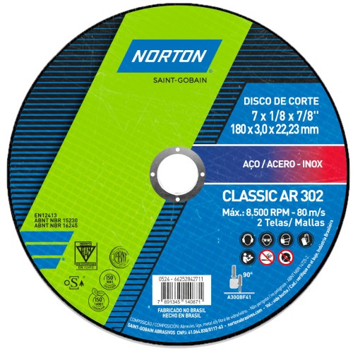 Kit 25 Discos de corte para metal 7 x 1/8 x 7/8