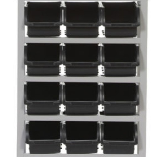 Estante metlica com 12 gavetas n 5 preta - EM12/5P