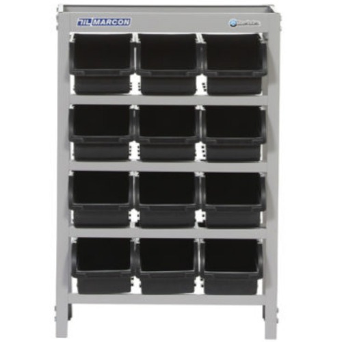 Estante metlica com 12 gavetas n 5 preta - EM12/5P