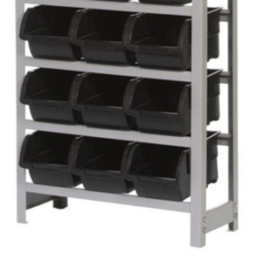 Estante metlica com 12 gavetas n 5 preta - EM12/5P