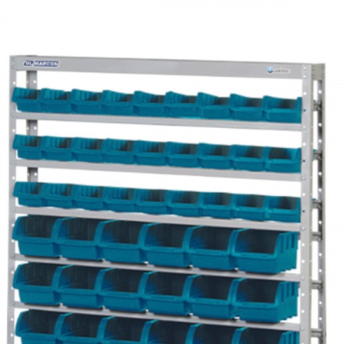 Estante metlica com 49 gavetas azul medidas diversas - EM49A