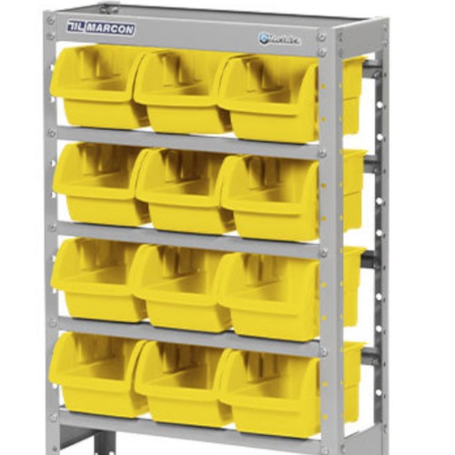 Estante metlica com 12 gavetas n 5 amarela - EF12/5AM