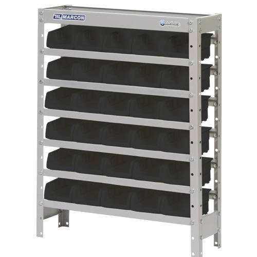 Estante metlica com 30 gavetas n3 preta - EM30/3P