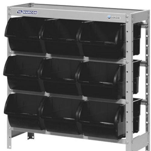 Estante metlica com 9 gavetas n 7 preta - EM9/7P