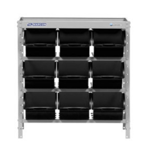 Estante metlica com 9 gavetas n 7 preta - EM9/7P