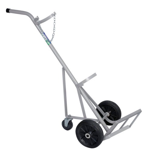 Carro para transporte de oxig�nio com apoio capacidade 01 cilindro