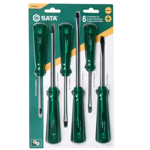 Jogo de chaves de fenda e phillips com 6 peas - ST08044L