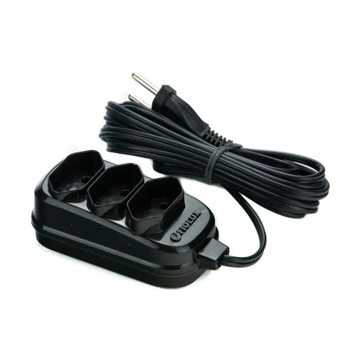 Extenso eltrica 10 metros 3 tomadas 2 x 0,75 mm 10A bipolar