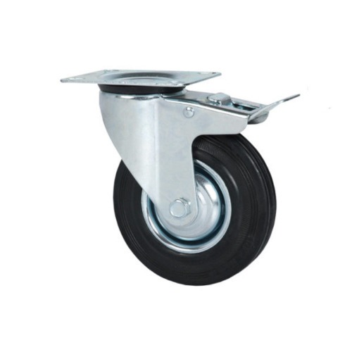 Jogo de rodízios com coluna para bancada com 2 pçs fixas e 2 giratórias - CRBH-1 Jogo de rodízios com coluna para bancada com 2 pçs fixas e 2 giratórias - CRBH-1