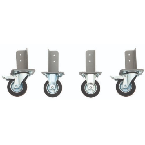 Jogo de rodízios com coluna para bancada com 2 pçs fixas e 2 giratórias - CRBH-1 Jogo de rodízios com coluna para bancada com 2 pçs fixas e 2 giratórias - CRBH-1