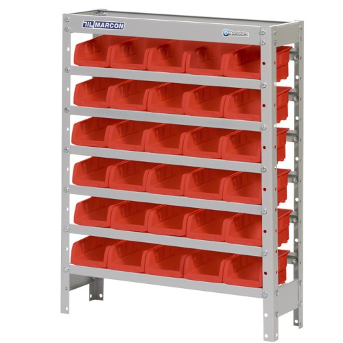 Estante metlica com 30 gavetas n 3 vermelha - EF30/3V