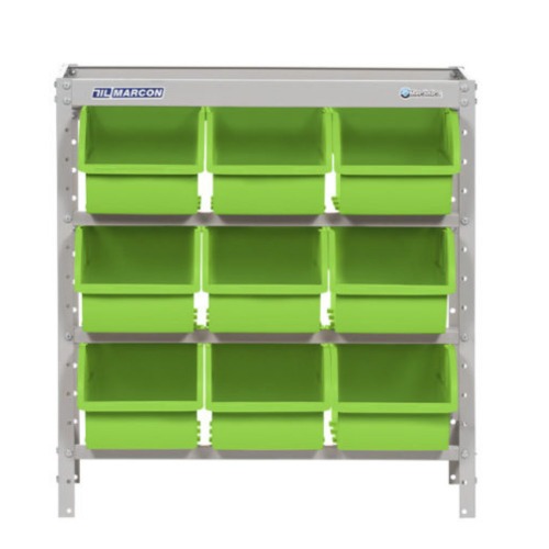 Estante metlica com 9 gavetas n 7 verde - EF9/7VD