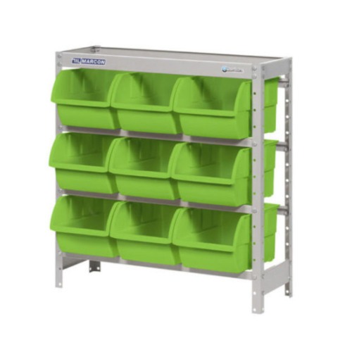 Estante metlica com 9 gavetas n 7 verde - EF9/7VD