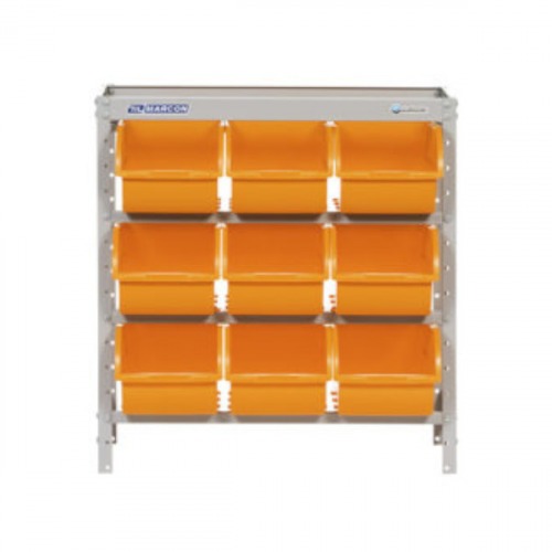 Estante metlica com 9 gavetas n 7 laranja - EF9/7L