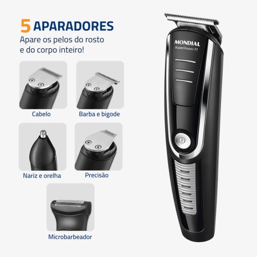 Aparador de pelos 11 em 1 Super Groom - BG-05  110V/220V