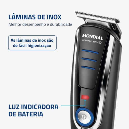 Aparador de pelos 10 em 1 Super Groom - BG-03  110V/220V