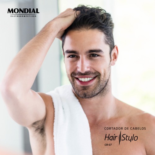 Mquina de cortar cabelo com 4 pentes e acessrios Hair Stylo - CR-07  110V