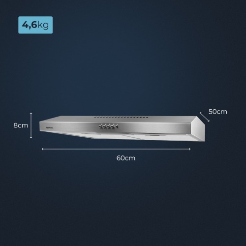 Depurador de ar em a�o inox 60 cm 3 velocidades - DP60-01  220V