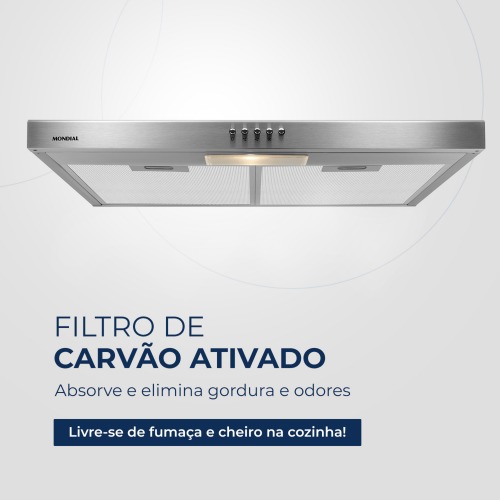 Depurador de ar em a�o inox 60 cm 3 velocidades - DP60-01  110V
