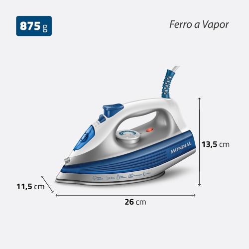 Ferro de passar a vapor 1200 watts - FVN-01-BL  220V