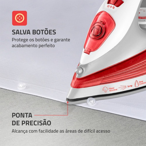 Ferro de passar a vapor 1200 watts - FVN-01-O 220V Ferro de passar a vapor 1200 watts - FVN-01-O 220V