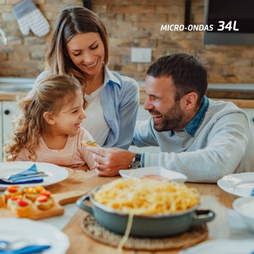 Micro-ondas 34 litros 1400W 10 nveis de potncia - MO-02-34-W  220V