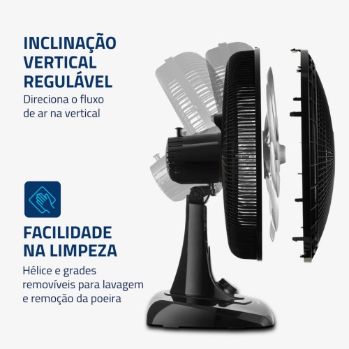 Ventilador de mesa 40 cm 6 pás com 3 velocidades Super Power - VSP-40-B 220V Ventilador de mesa 40 cm 6 pás com 3 velocidades Super Power - VSP-40-B 220V