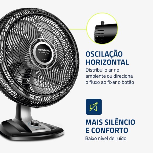 Ventilador oscilante de mesa di�metro de 50 cm Turbo   220V