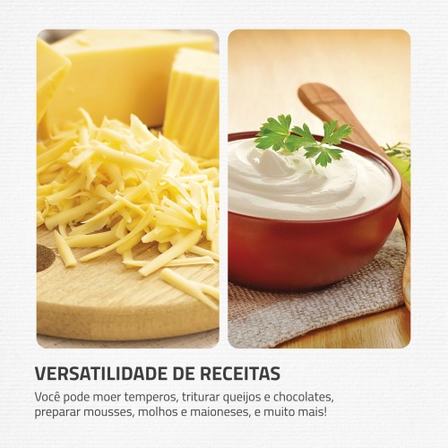 Mini Processador de alimentos 300 watts preto Turbo Pratic - MP-16-B  110V