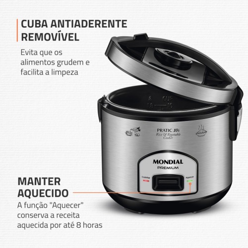 Panela el�trica de arroz 10 x�caras Pratic Rice 10i - PE-42-10X  220V