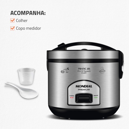 Panela el�trica de arroz 10 x�caras Pratic Rice 10i - PE-42-10X  220V
