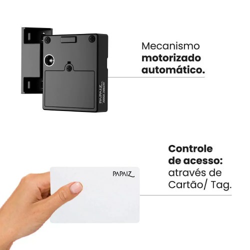 Fechadura eletrnica invisvel para moveis gavetas e armrios - PPZ-1002