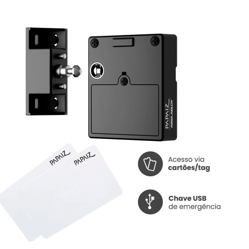 Fechadura eletrnica invisvel para moveis gavetas e armrios - PPZ-1002