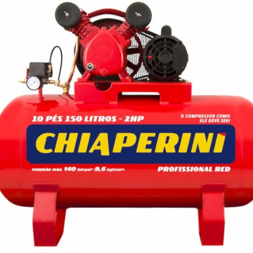 Compressor de ar 10 ps 150L 2 hp 140 lbs monofsico - 10/150 RED