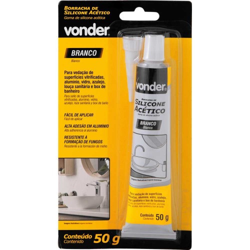 Silicone ac�tico para veda��o 50 gramas blister