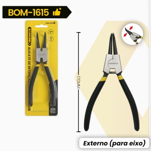 Alicate para anéis externo bico curvo 7 Alicate para anéis externo bico curvo 7
