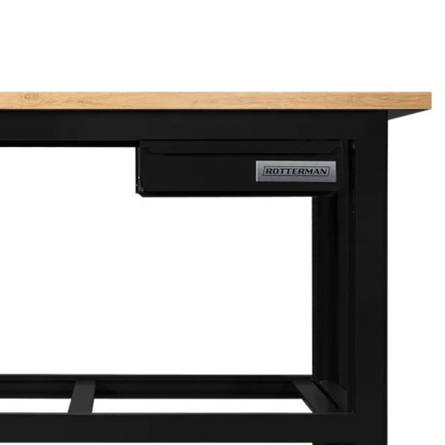 Bancada aberta 1500 x 600 mm com 1 gaveta tampo de madeira pinus - RLL-200 Bancada aberta 1500 x 600 mm com 1 gaveta tampo de madeira pinus - RLL-200