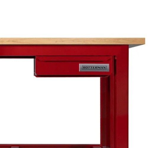 Bancada aberta 1500 x 600 mm com 1 gaveta tampo de madeira pinus - RLL-200