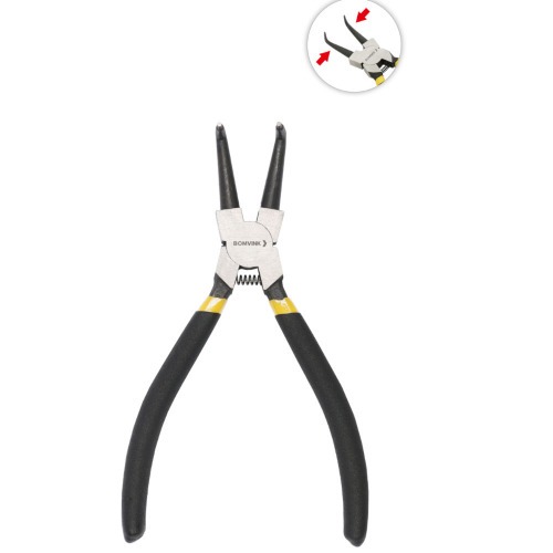 Alicate para anis interno bico curvo 7