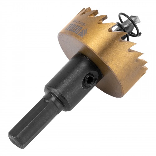 Serra copo para metal 35 mm revestimento em Nitreto de Titânio com suporte Serra copo para metal 35 mm revestimento em Nitreto de Titânio com suporte