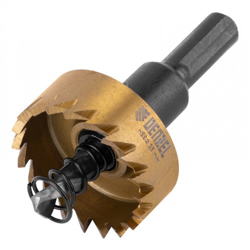 Serra copo para metal 35 mm revestimento em Nitreto de Titânio com suporte Serra copo para metal 35 mm revestimento em Nitreto de Titânio com suporte