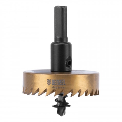 Serra copo para metal 50 mm revestimento em Nitreto de Titânio com suporte Serra copo para metal 50 mm revestimento em Nitreto de Titânio com suporte