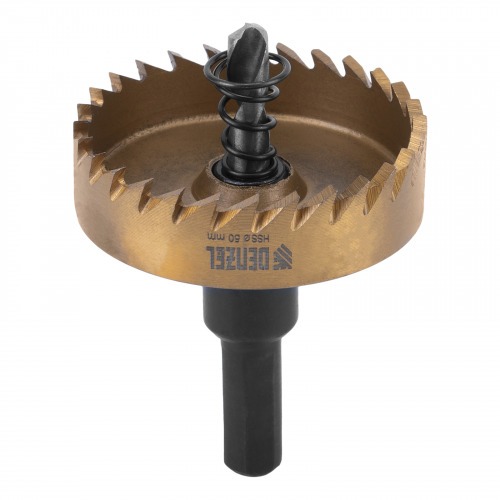 Serra copo para metal 50 mm revestimento em Nitreto de Titânio com suporte Serra copo para metal 50 mm revestimento em Nitreto de Titânio com suporte