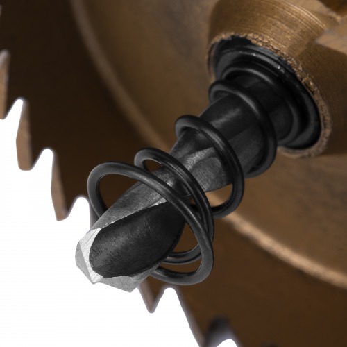 Serra copo para metal 50 mm revestimento em Nitreto de Titânio com suporte Serra copo para metal 50 mm revestimento em Nitreto de Titânio com suporte