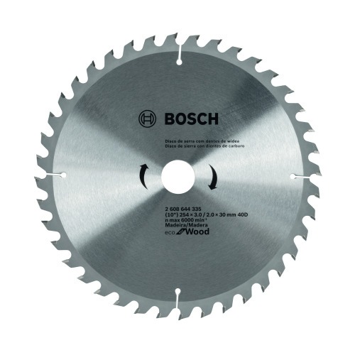 Disco de serra para madeira 254 x 30 x 40 dentes Ecoline Disco de serra para madeira 254 x 30 x 40 dentes Ecoline