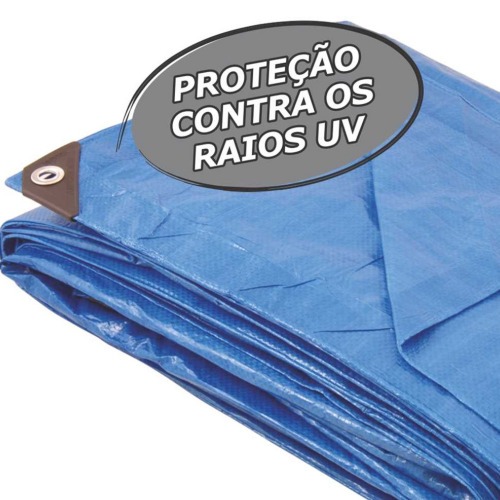Lona refor�ada de polietileno azul 9 m x 4 m